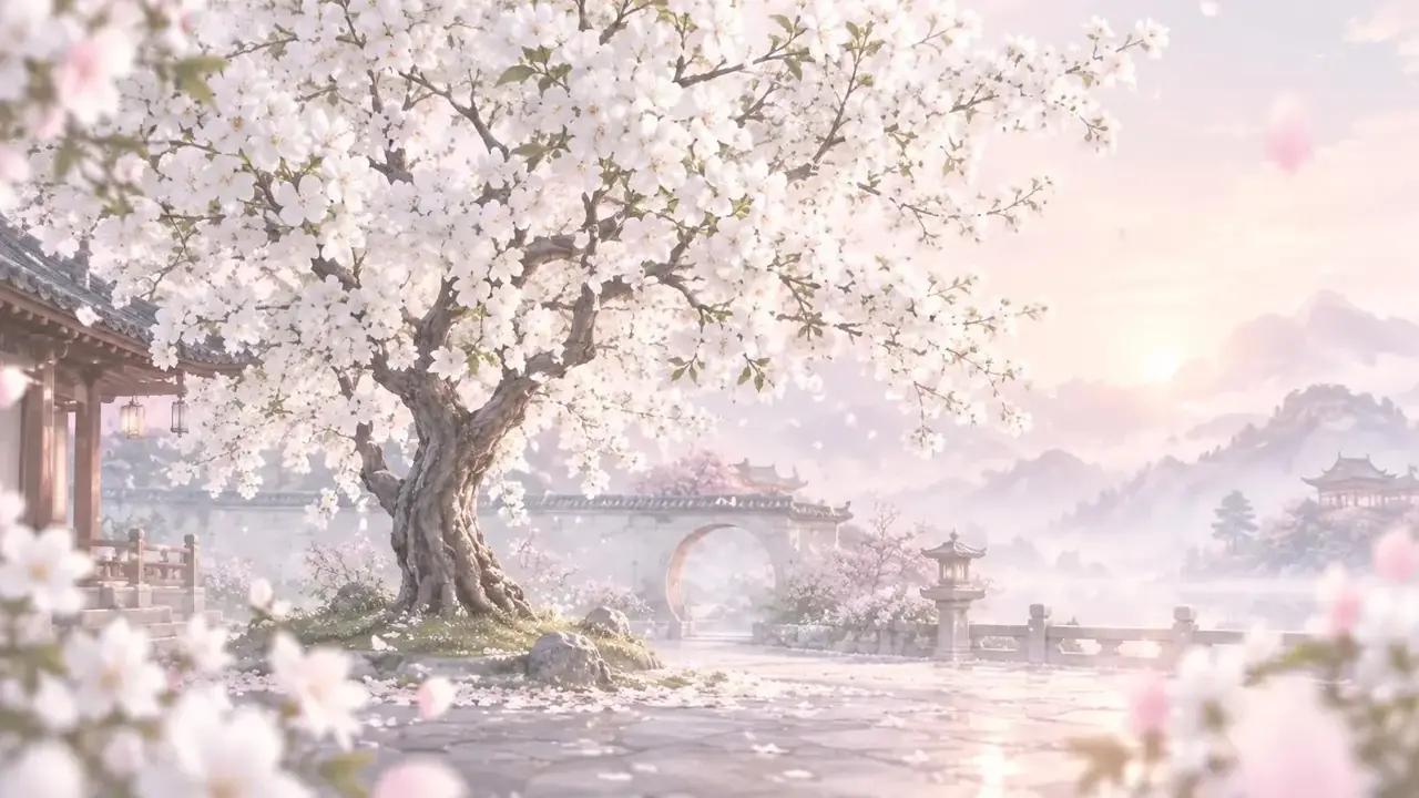 白梨花约他 - 韩漫黄精品连载 韩漫黄推荐《白梨花约他》主题插画